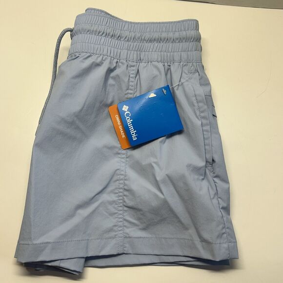 NWT Columbia Women's Boundless Trek Active Shorts - 3” Inseam Size M Light Blue - Picture 8 of 8